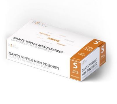 GANTS VINYLE NON POUDRES FRIIMOV (boîte de 100 gants): EQUIP SANTE PROTECTION - COVID-19